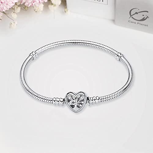 Image of Charm Snake Pattern Bracelet S925 Sterling Silver 18k Gold Plated, Rose Gold Snake Pattern Pandora Bracelet, Gift for Women