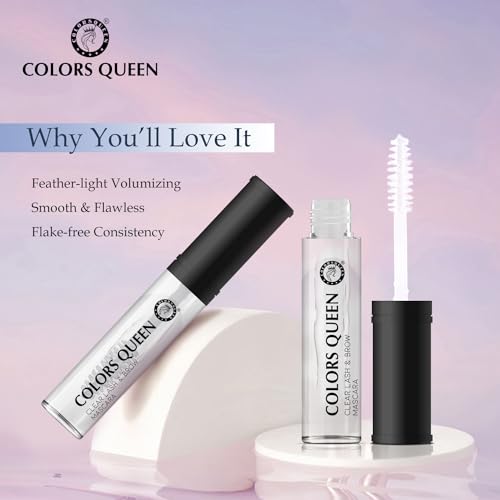 Colors Queen Clear Lash & Brow Mascara – 7ml | Transparent Mascara Waterproof & Long Lasting | Clear Eye Brow Enhancer, Eye Brow Set Gel & Shaper, Lengthening Mascara for Women... - Image 4