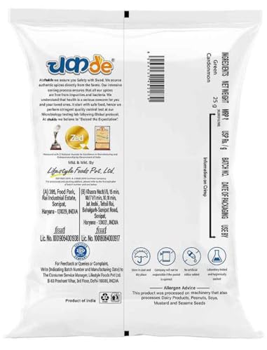 Image of Chukde Green Cardamom - 50 Gram (25 Gm x 2) for Indian Cooking - Enhances Flavor and Aroma - Improves Digestive, Oral, and Respiratory Health - Anti-inflammatory and Antioxidant Properties