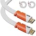 Flat HDMI Cable 10 ft - 2-Pack - High Speed HDMI Cord - Supports, 4K Video at 60 Hz, 3D, 2160p - HDMI Latest Standard - HDCP 2.2 Compliant, CL3 Rated - 10 Feet