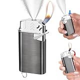 CHOICEDC Cool Butane Lighter, Novelty Pipe Lighter with Water Spray, Unique Prank Stuff Lighters, Refillable Adjustable Soft Flame Lighters for Pranks and Tricks, Funny Gag Gifts for Men Women, No Gas