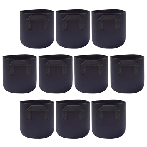 Bolsa de cultivo de jardín – Bolsa de jardinería de gran capacidad, en maceta con asa | de cultivo sustituto de 30 x 30 x 25 cm, contenedor de plantación reutilizable, uso exterior del tarro
