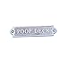 Hampton Nautical  Chrome Poop Deck Sign, 6", Chrome