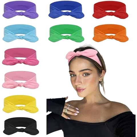 AKTVSHOW Bow Headbands for Women, Rabbit Ear Boho Headband for Girls Cute Hair Accessories Cover