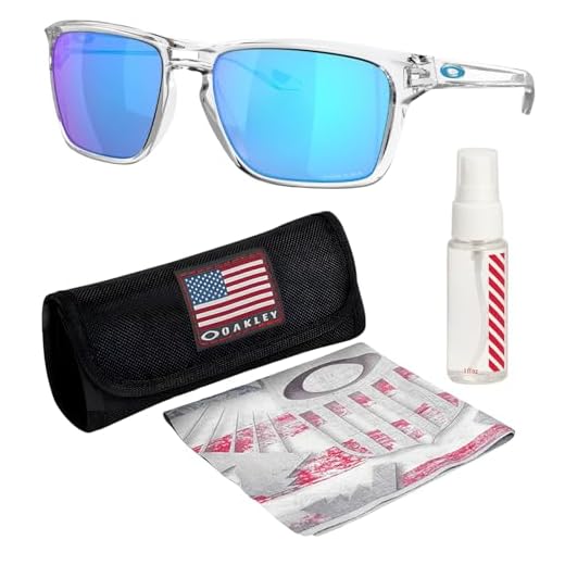 OAKLEY Óculos de sol SYLAS OO9448 em formato retangular com kit oficial de óculos, Transparente polido, 57 mm