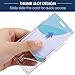 5 Pack Vertical ID Card Holder 2 Card Keychain Access Badge Holder with Thumb Slot Hard Transparent Plastic Protector Keychain for Office School Credit Driver's License and Pass
