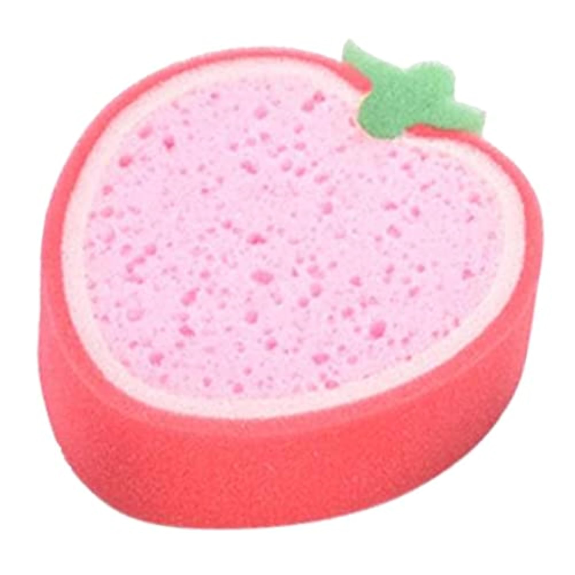 5x Cartoon Fruit Children Bath Cleaning Sponge, Strawberry
