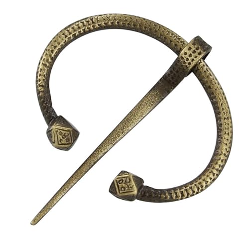 Armory Replicas Medieval Oval Brass Brooch Golden