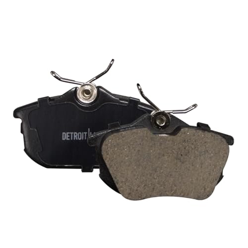 Image of Detroit Axle - Rear Brake Pads for 00-04 Volvo S40 V40, Ceramic Brake Pads w /Hardware 2000 2001 2002 2003 2004 Replacement
