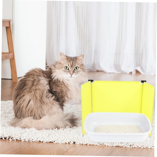 Protection pour bac à litière de chat jaune YARNOW faciles à installer - 7