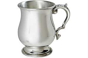 Wentworth Pewter - Half Pint Georgian Pewter Tankard, Beer Mug