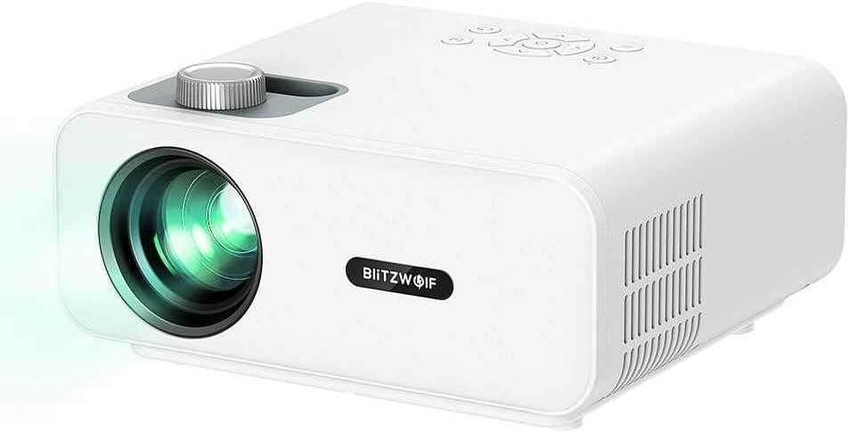 BlitzWolf BW-V5 LED Projector, front-side view