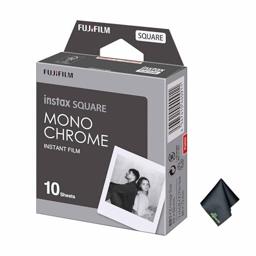 Pelicula instantánea Fujifilm INSTAX Square en blanco y negro, paquete de 10 exposiciones, para cámaras INSTAX SQUARE miniatura 1