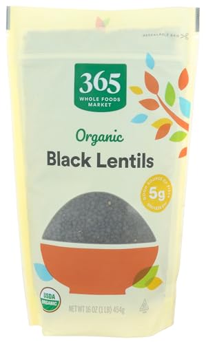 365 by Whole Foods Market, Organic Black Lentils, 16 Ounce - image 1