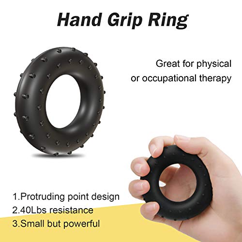 [UPGRADE] Hand Grip Strengthener Workout Kit (6 Pack), Forearm Grip Adjustable Electronic Counting, Resistance Strength Trainer, Grip Ring Finger Stretcher Finger Exerciser Grip Ball for Athletes - Thumbnail 2