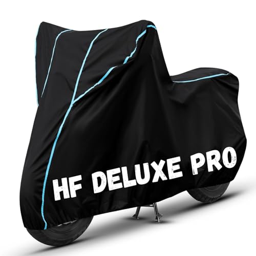 Image of Bike Cover for HF Deluxe Pro 100% Waterproof, Dustproof & Scratch Resistant| Fully Bottom Elastic UV Resistant Heavy Duty Body Cover | All Weather Outdoor Use