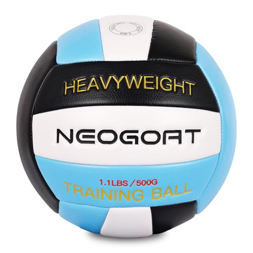 1.1LBS Weighted Heavy Volleyball For Setters Serve Trainer Setter Weighted Volleyball Training Equipment Size 5 Soft PU Leather Durable for in&Outdoor Training Perfect for Setting Rebounders