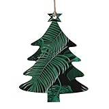 Corde de chanvre à suspendre sécurisée : la corde de chanvre fine de 30 cm de cette décoration de sapin de Noël à imprimé feuille de bananier verte est conçue pour un placement sécurisé. Il s'attache facilement autour des branches et reste en place, même avec des mouvements ou ajustements mineurs de l'arbre.