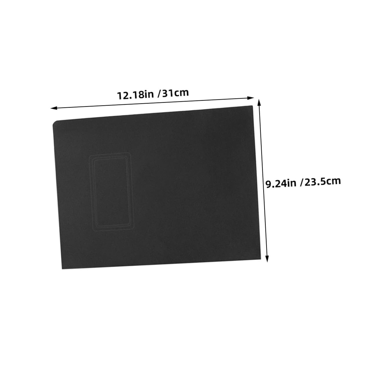 Cartella Documenti Pieghevole a Due Tasche Nero 10 Pezzi