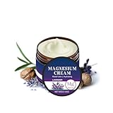 Magnesium Cream, Lavender Magnesium Cream for Sleep, Muscle Relaxation & Moisturizing, Magnesium Lotion with Magnesium Chloride, Lavender Oil, Coconut Oil, Shea Butter & Hyaluronic Acid, 2.12 Oz