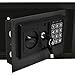 Digital Safe - Electronic Steel Safe with Keypad and Manual Override Keys - Protect Money, Jewelry, Passports - For Home, Business by Stalwart (Black), 12.2