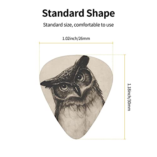 Ensemble de 12 médiators de guitare hibou mignon pour guitare acoustique, guitare électrique, contrebasse, ukulélé - Les Beatles, Paul McCartney, John Lennon, RIngo Starr, George Harrison Ensemble de 12 médiators de guitare hibou mignon pour guitare acoustique, guitare électrique, contrebasse, ukulélé – Image 5
