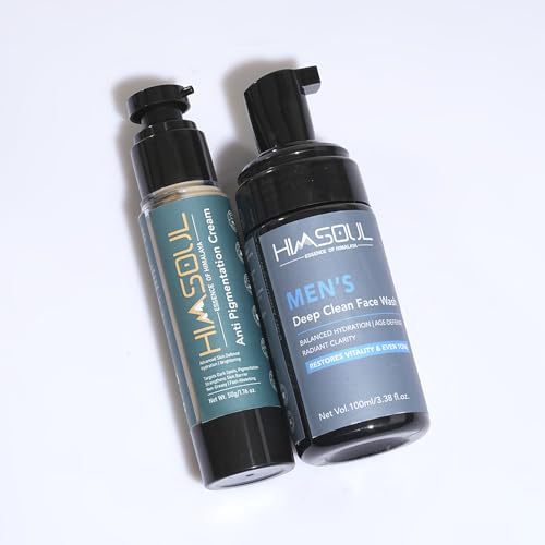 Men’s Bright & Clear Skincare Duo | Deep Clean Foaming Face Wash (100ml) & Anti-Pigmentation Cream (50g) | With Himalayan Kafal, Arbutin & Niacinamide for Dark Spots & Radiant Skin-image-33
