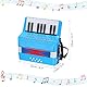 QUARKZMAN Accordion, 17 Tasten 8 Bassknopf Akkordeon Spielzeug Mini Musikinstrument Leichtgewicht für Erwachsene Anfänger Bildung, Hellblau