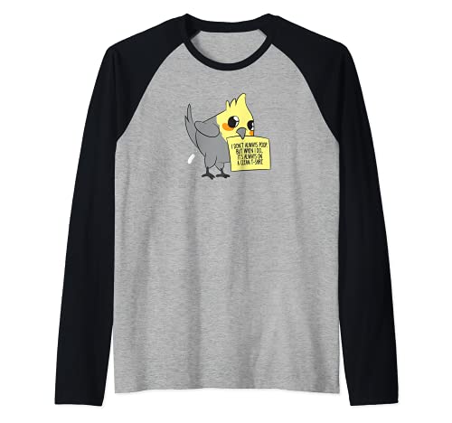 Pájaros COCKATIEL | Funny Saying | Cockatiels Love Camiseta Manga Raglan