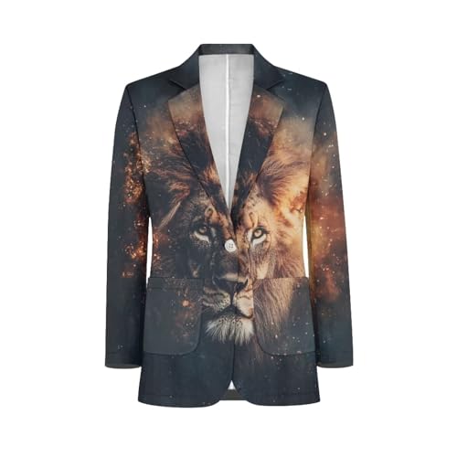 Men's One Button Dress Party Floral Suit Jacket Notched Lapel Balzer Jacket with Pockets