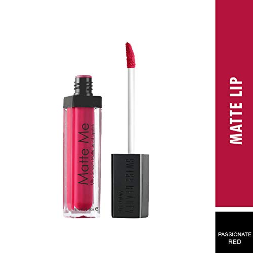Image of Swiss Beauty Ultra Smooth Matte Liquid Lipstick, Passionate Red 302-04, 6ml - Smooth Lip Color, Weightless Finish, Silky Matte Finish, Iconic Lip, Matte Finish, Matte Lipstick, Liquid Lipstick