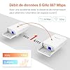Tenda O1-5G Pont WiFi Extérieur 5GHz 867Mbps, 1KM Pont WiFi Ethernet Point à Point Longue Portée, Plug and Play, 2X Bridge WiFi IP65, PoE Passif, sans Fil CPE pour Ferme Garage Bâtiment etc.