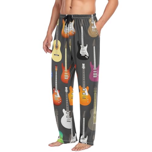 Music Guitars Men's Pajama Pants, S M L XL XXL3