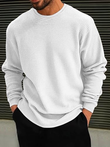 Image of Noble Monk Men's Round Neck T Shirt |Full Sleeves |Solid Pattern | Casual T-Shirt for Men