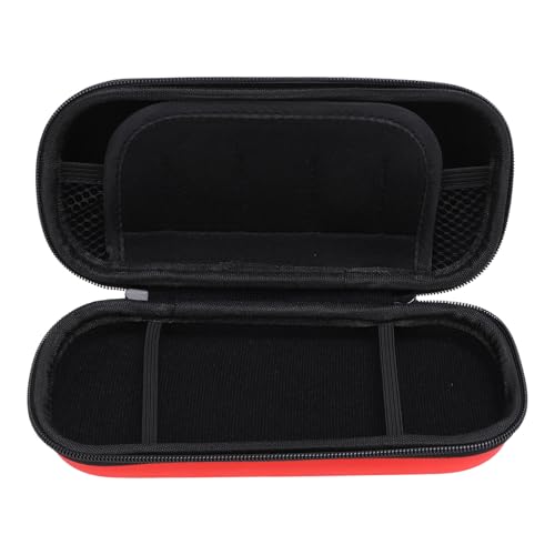 Estuche Duro Compatible con PS Vita 1000/2000/ PS p 3000 Consola y Accesorios, Organizador Portátil de Mano con 5 Tarjetas de Juego, Bolsa de Viaje a Prueba de Choques Eva (Rojo)