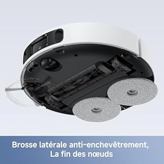 Mova Robot aspirateur et Laveur à vidage Auto E40 Ultra avec Aspiration de 19 000 Pa, Technologie de Lavage MaxiReach, Brosse latérale Anti-nœuds, Base Tout-en-Un, 75 Jours de Nettoyage Autonome