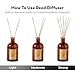 Craft & Kin Oud Wood Diffuser Reed Diffuser | All Natural Essential Oil & 8 Rattan Scent Sticks | Reed Diffusers for Home, Bathroom | Long Lasting Home Fragrance in Amber Glass, 5.75oz
