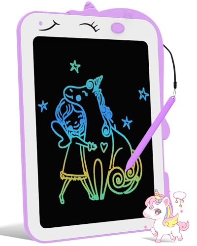 Tavoletta Grafica Unicorno Bambina Regalo: Giochi 2-6 Anni, Lavagnetta Cancellabile, Magic Tablet Luminoso, Disegno Bambini Giocattoli 8.5 Pollici