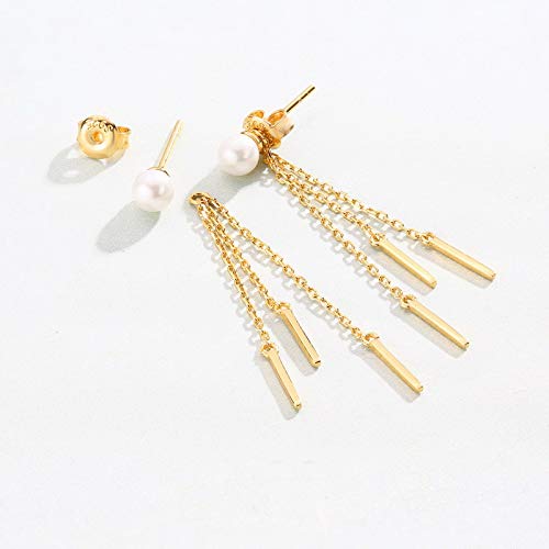 Boucles d'oreilles perles d'eau douce hypoallergéniques en argent S925 - 3