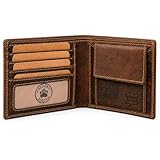 Frédéric&Johns® Portefeuille Homme Cuir Vintage RFID – Portefeuille Fin et Compact, Anti Piratage Carte, Léger et Pratique, Idéal Poche Jean, Cuir Véritable (Brun)