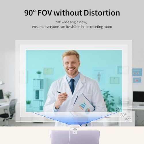Webcam 2K USB avec micro intégré pour ordinateur et visioconférence