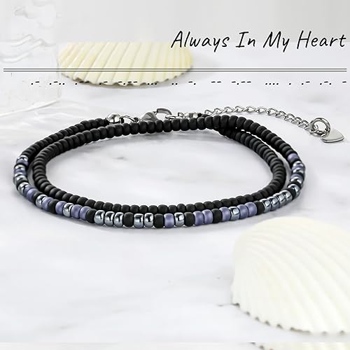 Btysun Inspirational Morse Code Bracelets for Women Men Teen Girl Gifts Best Friend Birthday Gifts for Him Her Adjustable Layered Secret Message Sister Bff Girfriend Sister Christmas Jewelry3