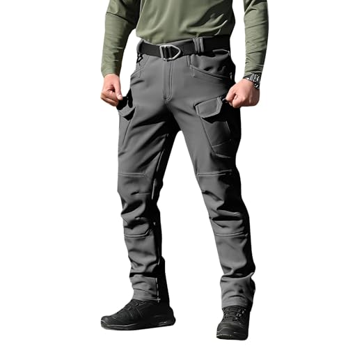 Pantalones cargo tácticos para hombre, pantalones militares de trabajo de combate con múltiples bolsillos, pantalones de senderismo con cremallera y trabillas para cinturón, costuras reforzadas, tela