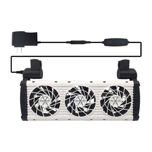 Ｆｅｎｔｅｅｒ 水槽用ファン 水槽用クーラー 水族館 アクアリウム 魚のタンク 水槽冷却ファン レギュラー 水槽用冷却装置 6段階風量調整 コントローラー付き 送風角度調整可能 低騒音 軽量 小型 取り付け簡単 夏水温上昇防止 養殖 魚飼育用