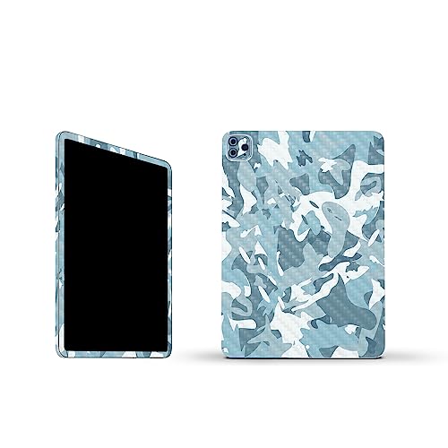 Image of MightySkins Carbon Fiber Skin Compatible with Apple iPad Pro 11 inch M2 4th Gen (2022) Full Wrap Kit - Arctic Camouflage | Protective, Durable Textured Carbon Fiber Finish | Made in The USA