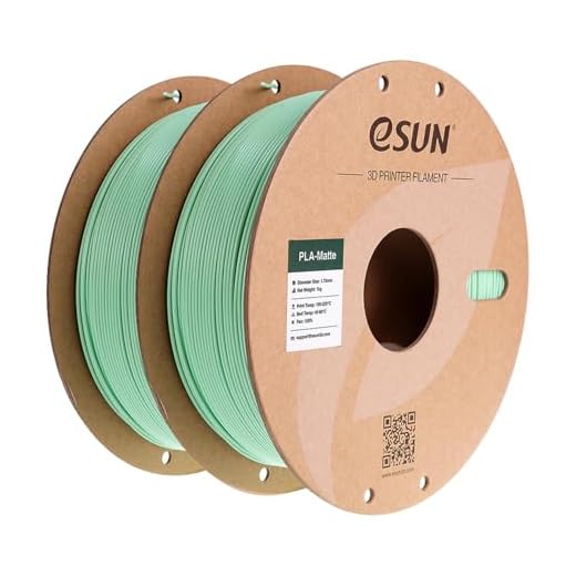 eSUN Matte PLA Filament 1.75mm 3D Printing Filament Green PLA, 1kg Cardboard Spool(2.2lbs) 3D Printer Filament for Most FDM 3D Printers, Mint Green 2Pack