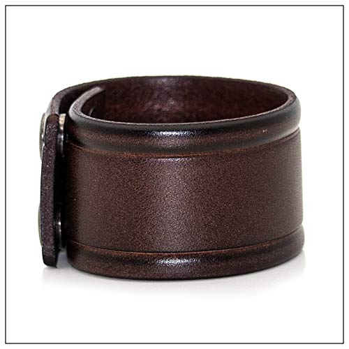 Punk Alloy Buckle Bracelet Wide Leather Wristband Cuff Bracelet4