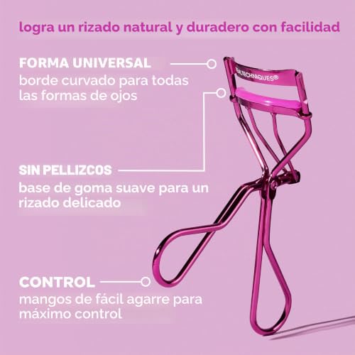 Miniatura 2 de Real Techniques Miracle – Rizador compacto para pestañas con diseño ergonómico, uso con máscara para mayor volumen, herramienta suave para levantar pestañas