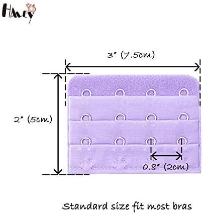Haley Party Bra Extenders 3-4 Hook Bra Strap Extender for Plus Size Bra Extensions (4 PCS-Pack)