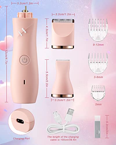 YBLNTEK weicher Gummibeschichtung Elektrischer Rasierer Damen Intimbereich,2 In 1 Akku Intimrasierer für Frauen,Kabelloser Damenrasierer Elektrisch,Bikini Trimmer Epilierer,Lady Shaver Arme/Beine - Image 7